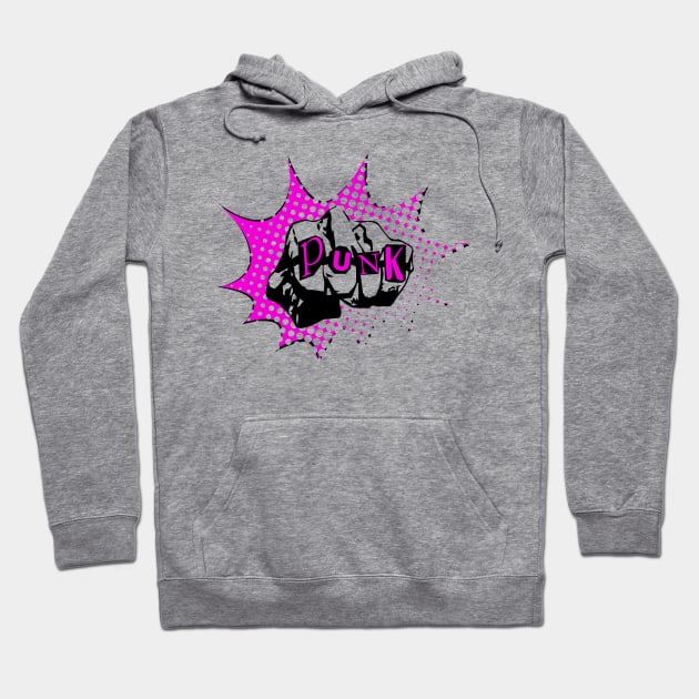 punk punch Hoodie by justduick